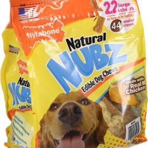 Nylabone Natural Nubz Edible Dog Chews – 22 ct (Pack of 2)
