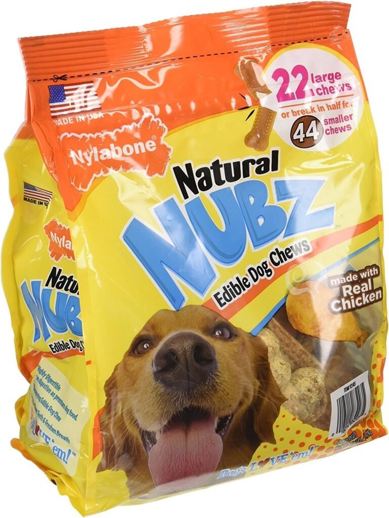 Nylabone Natural Nubz Edible Dog Chews – 22 ct (Pack of 2)
