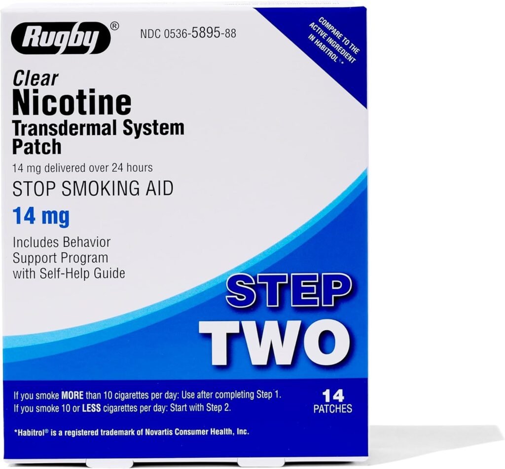Rugby Clear Nicotine Patches 14 Count