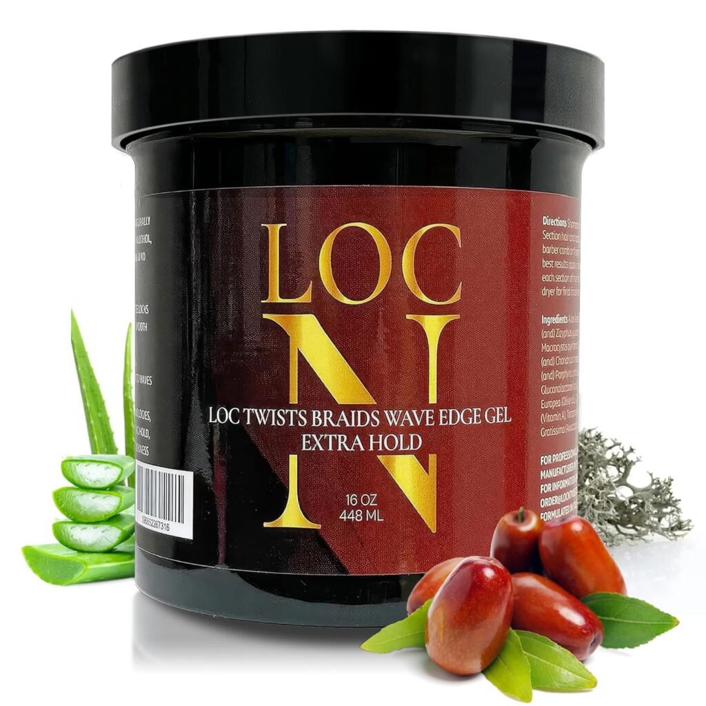 LOCN Twists Braids Wave Edge Gel, Extra Hold, 16 oz (448 ml)