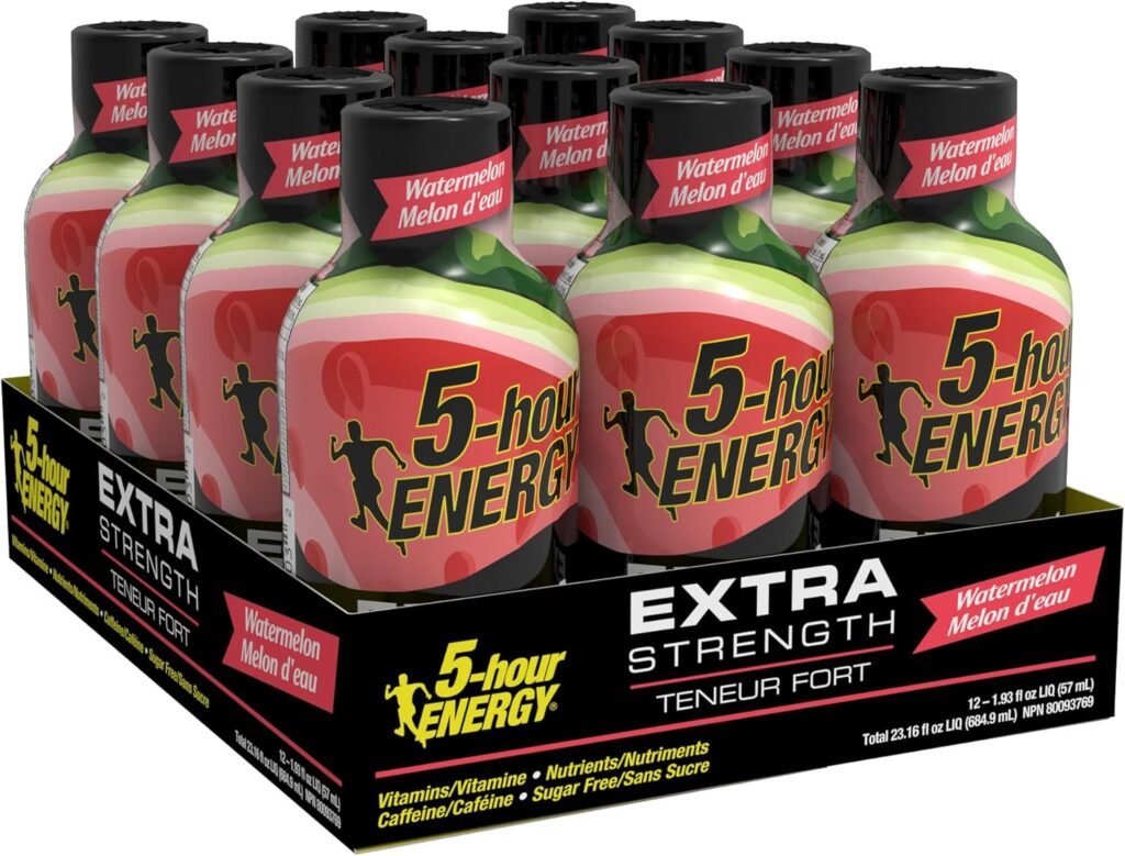 5-Hour Energy Extra Strength Watermelon Sugar-Free 1.93 oz (Pack of 12)