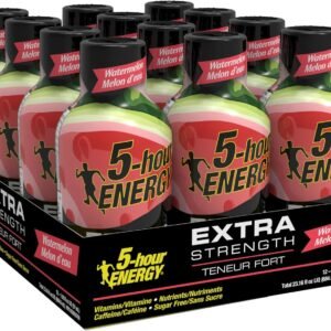 5-Hour Energy Extra Strength Watermelon Sugar-Free 1.93 oz (Pack of 12)