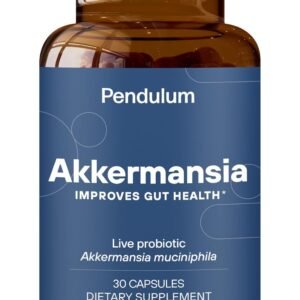Pendulum Akkermansia Probiotic with Prebiotic Fiber - Increases GLP-1 Production, Delayed Release, Third-Party Tested, 100M AFU Live Strain for Gut Health for Men & Women (30 Capsules, 1-Pack)