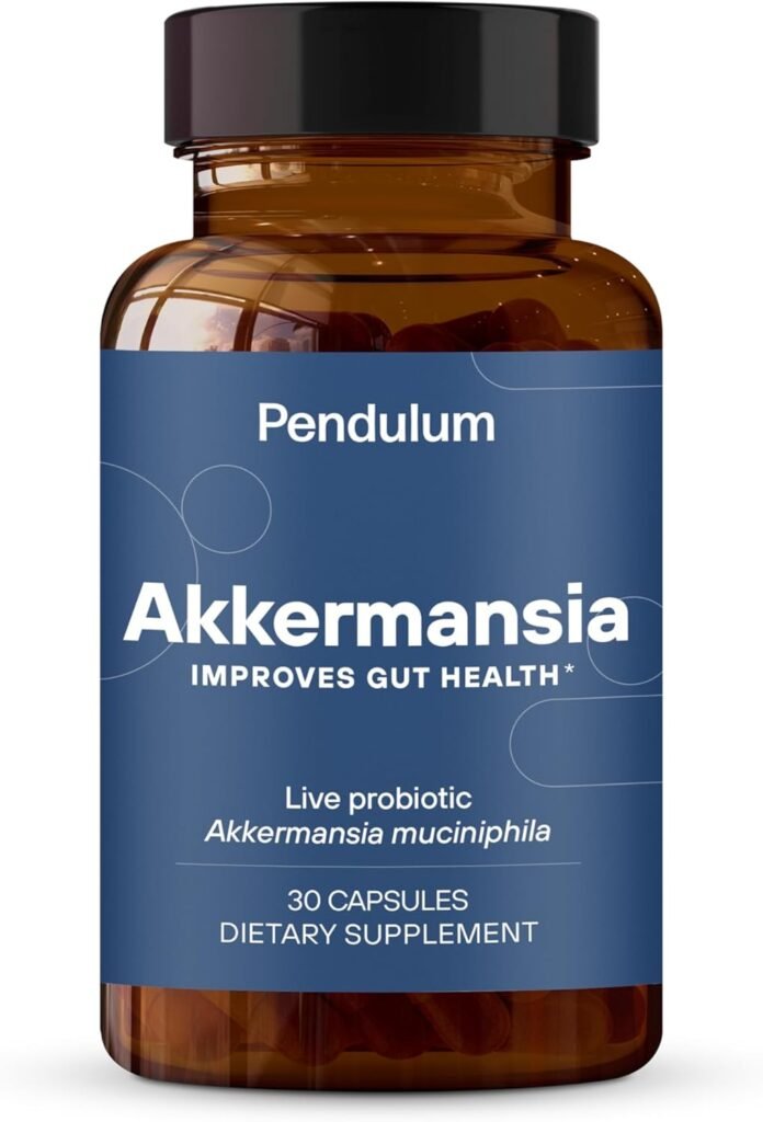 Pendulum Akkermansia Probiotic with Prebiotic Fiber - Increases GLP-1 Production, Delayed Release, Third-Party Tested, 100M AFU Live Strain for Gut Health for Men & Women (30 Capsules, 1-Pack)