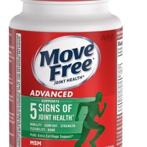 Move Free Advanced 120 Tablets (40 servings) Glucosamine Chondroitin MSM Joint Support Supplement, Supports Mobility Comfort Strength Flexibility & Bone