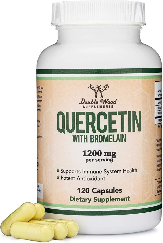 Quercetin with Bromelain 1,200mg – Immune Support, 120 Capsules, Vegan, Gluten-Free, Third-Party Tested