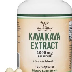 Kava Kava Capsules 1,000mg – Relaxation & Stress Relief, 120 Count, 3-5% Kavalactones, Vegan, Non-GMO
