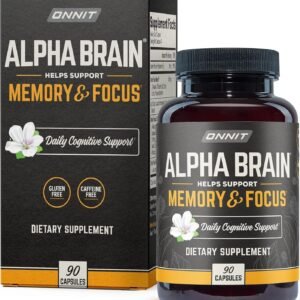 Alpha-Brain 90 Count Cognitive Enhancement Nootropic Capsules - Memory Support, Mental Clarity & Focus - Brain Health Supplement with L-Theanine, Vitamin B6 & Phosphatidylserine